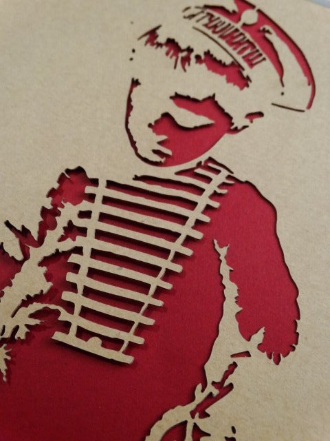 EELUS-2012: EELUS Stencil from 2012.Size:40x30cm with the mat..EELUS is an important street artist like KAWS, Banksy,...