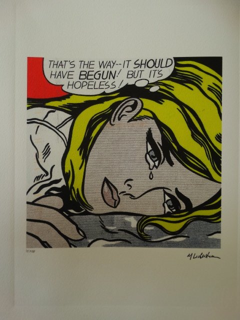 ROY LICHTENSTEIN PLATE SIGNED AND HAND NUMBERED (1 of 4)