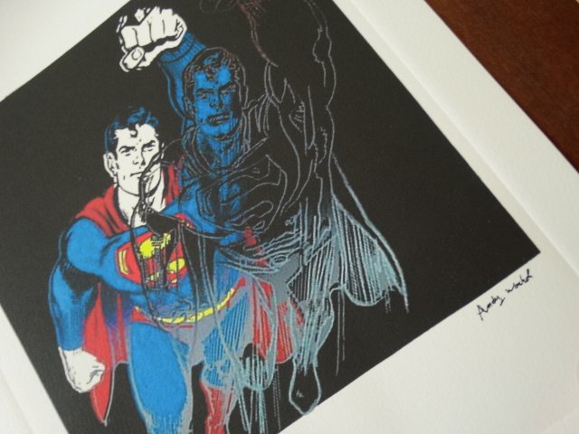 ANDY WARHOL , SUPERMAN PLATE SIGNED AND HAND NUMBERED (1 of 3)