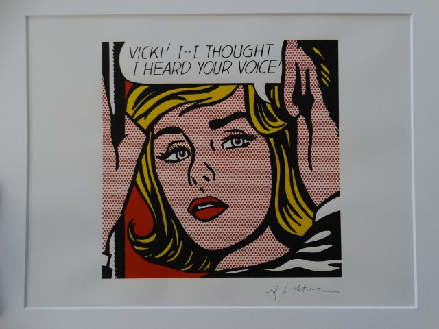 ROY LICHTENSTEIN, LITHOGRAPH, PLATE SIGNED: ROY LICHTENSTEIN, LITHOGRAPH, PLATE SIGNED GRANO-LITHOGRAPH.FROM :1981/1986.PENCIL NUMBERED ON LEFT SIDE / Motive Mounted professionally in acid-free passe-partout (matted for easy framing) 40 x 50 cm