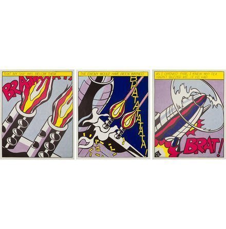 ROY LICHTENSTEIN As I Opened Fire (Triptych) , 1966 (1 of 5)