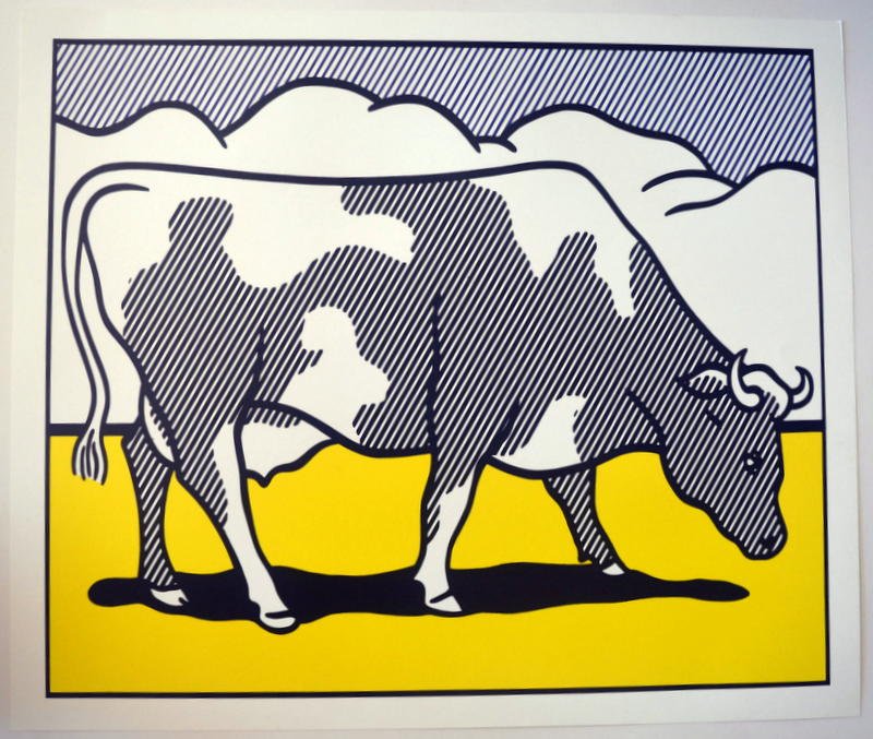 3 X Roy Lichtenstein Cartel triptychón, Cow van abstra (1 of 3)