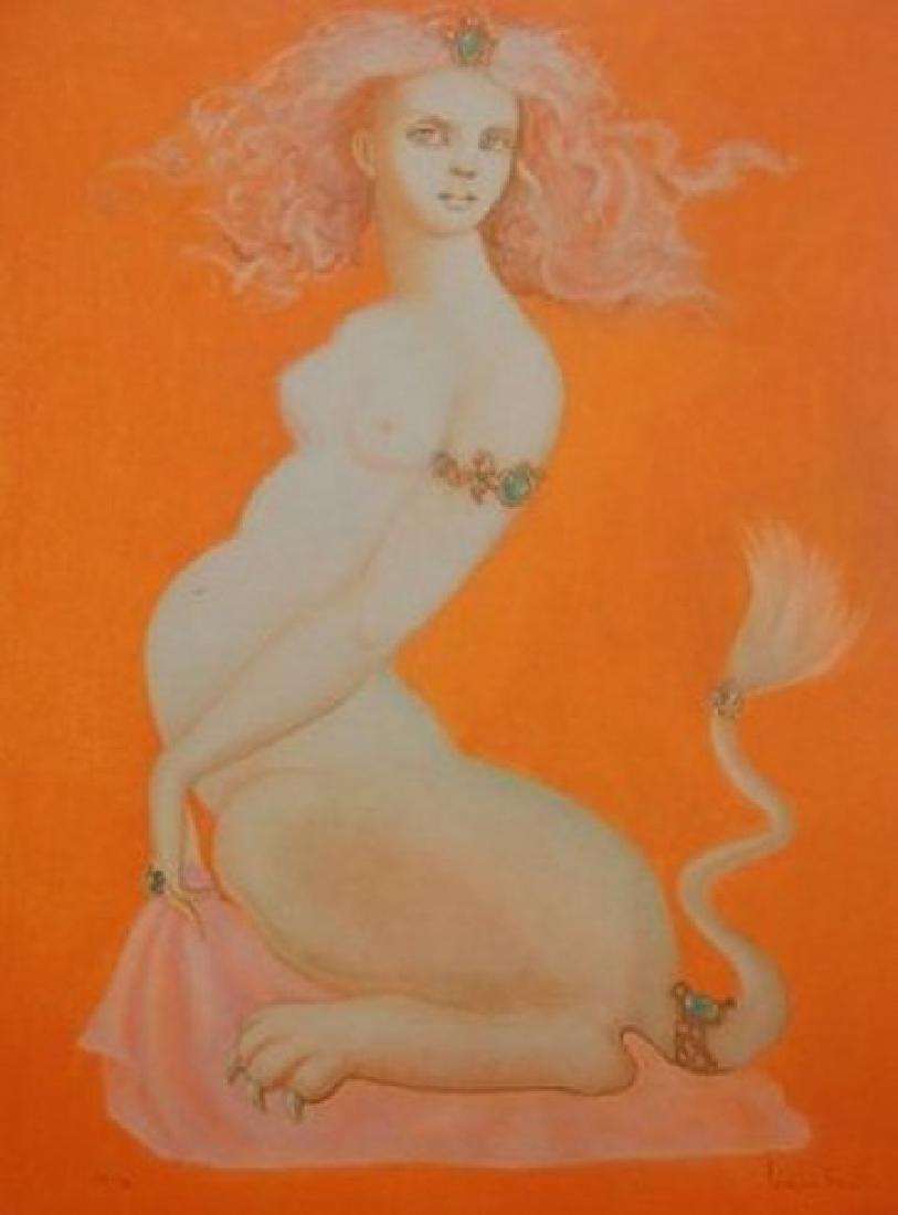 Leonor Fini, (1907-1996), Argentinian.: Ileria, 1972 Color lithograph on Arches paper, signed Inscribed E.A and numbered 15/30 in pencil. Paper size is 22"x30"