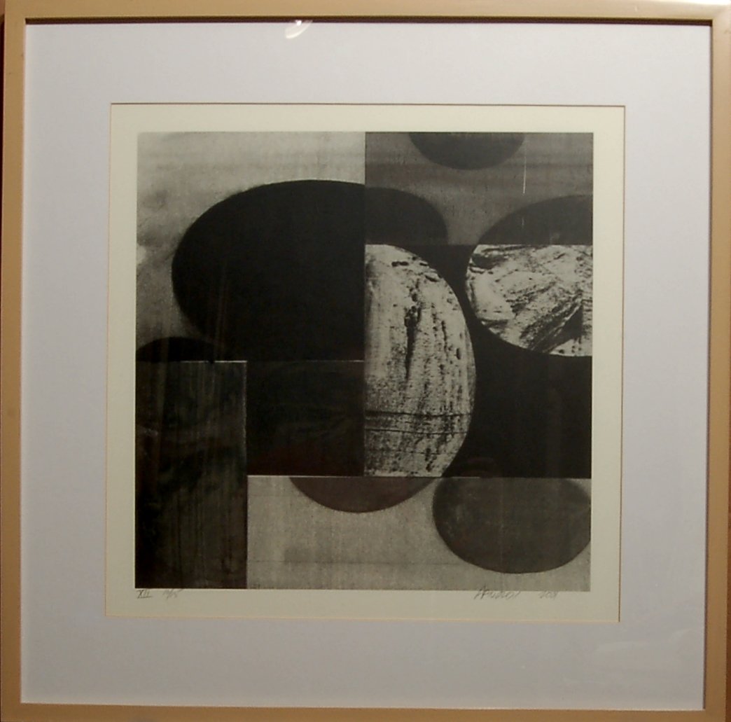 Charles Arnoldi (Born 1946), American. Lithograph: Untitled, Off set lithograph, signed, dated 2001 and numbered VII 3/5 in pencil. Size is 17"x17". Framed.