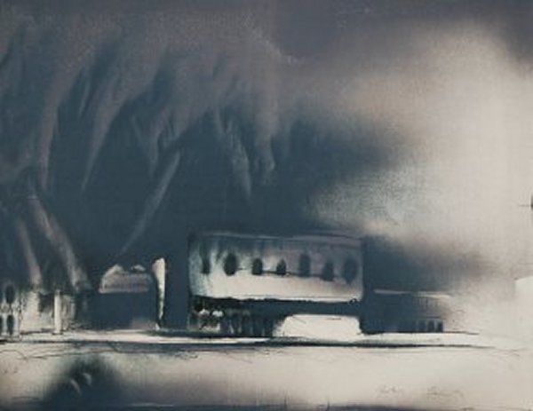 Peter Paul, (b. 1943, German): Untitled, circa 1975, color lithograph on Arches paper, signed and inscribed E.A in pencil. The size is 19 3/4x22 1/2 in on 20x26 in, sheet.