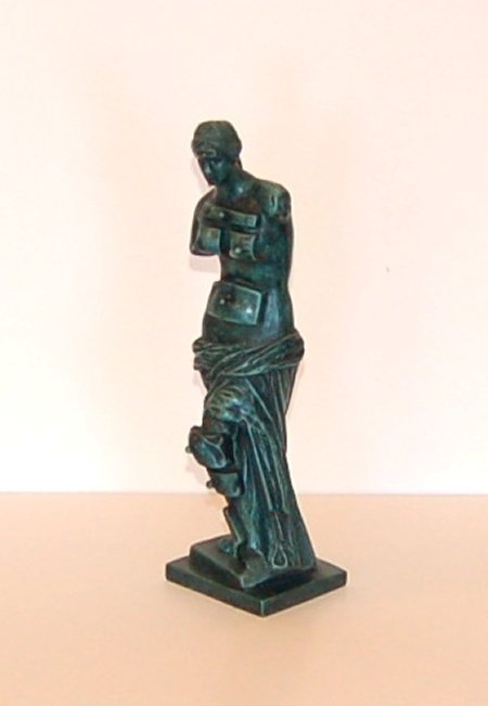 Salvador Dali, (1904-1989, Spanish): La Venus De Milo aux Tiroirs, 1964. Bronze sculpture with green patina, signed, numbered from the edition of 350, stamped Airaindor (Airaidor Valsuani) Published and cast by Airaindor Valsuani, Chevre