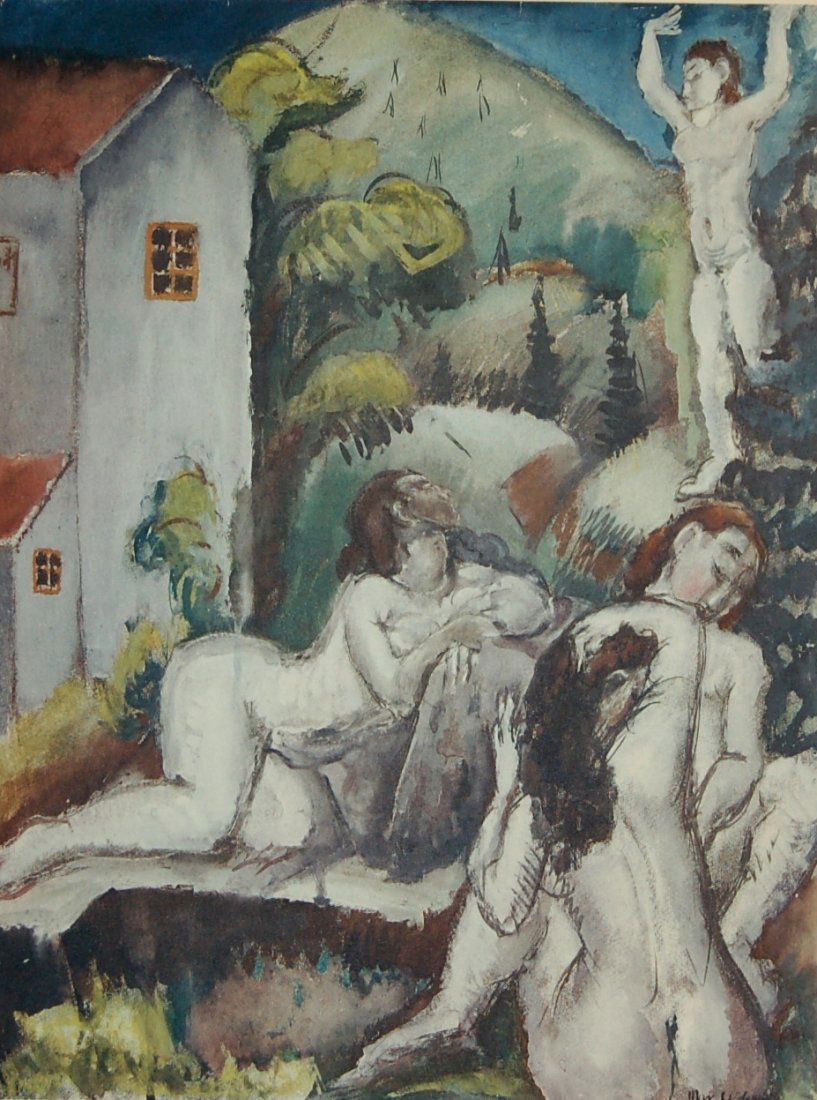 Divers artists (1936-1939).: Color collotypes (16) Max and Arthur Jaffe, Vienna Austria. Published by Living American Art INC 1936-1939. Artists includes: Yasuo Kuniyoshi (3) Alexander Brook (2) John Stuart Curry (1) Edward Hoppe