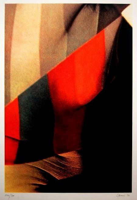 Eugenio Carmi, (b. 1920, Italian): Untitled, 1971. Color lithograph on wove paper, signed and numbered 174/200 in pencil. The image size is 31.5x21.25 in , on 34.5x25.5 paper.