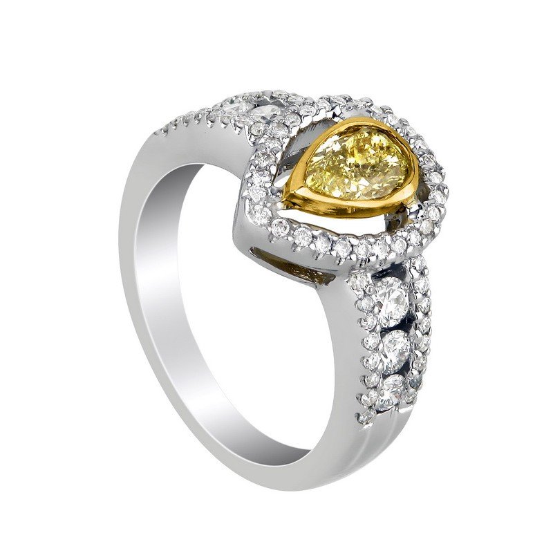 MITALI...18K TWO TONE GOLD 7.97 GRAM 0.62CT DIAMOND: 18K TWO TONE GOLD 7.97 GRAM 0.62CT DIAMOND VS1-VS2 G-H 1ct SI1 PEAR . Metal: GOLD. Metal Stamp: 18 Metal Weight: 7.97 Metal Color: TWO TONE. Primary Stone: DIAMOND. Primary Stone Weight: 0.62. Stone C