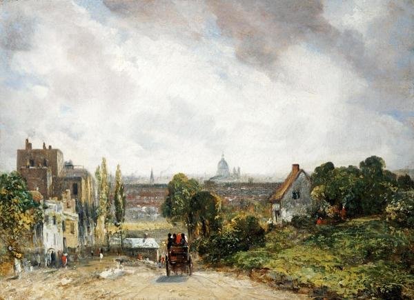 VIEW OF THE CITY OF LONDON … JOHN CONSTABLE: John Constable - View Of The City Of London - 30 X 21 3/4 In. - This Giclée Print Is Gallery Stretched And Ready To Hang Or Lean Against A Wall, Or Display On An Easel. - A Giclée Print Is The Highe