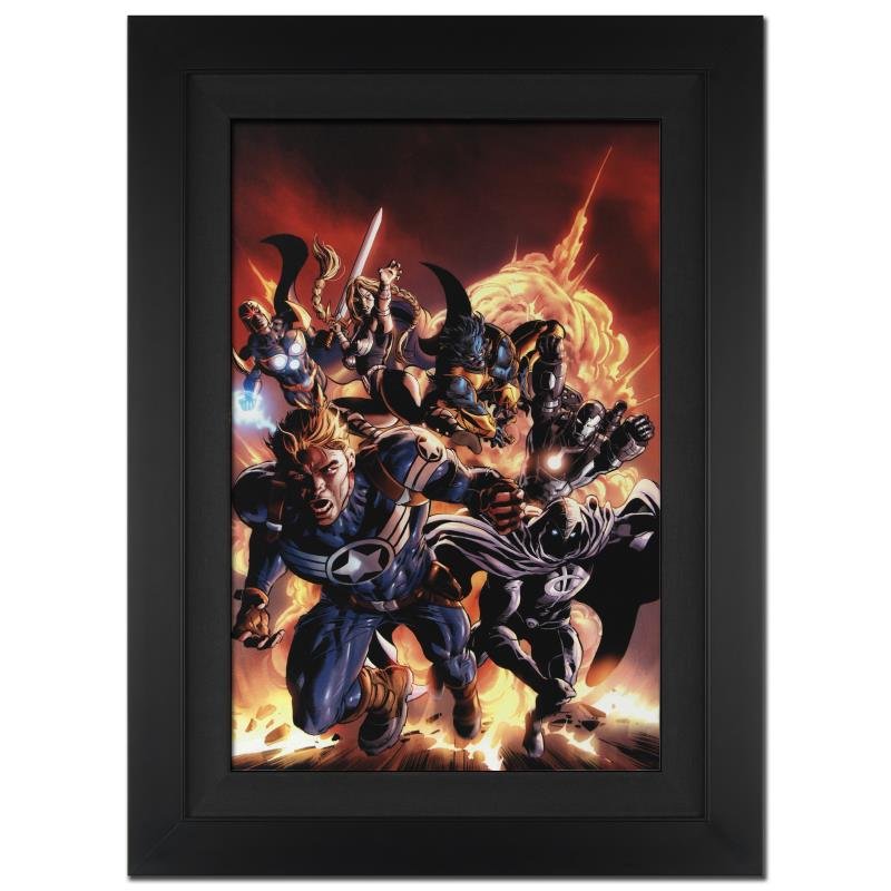 STAN LEE...SECRET AVENGERS #2: STAN LEE...SECRET AVENGERS #2…"Secret Avengers #2" on Canvas 28" x 39" by Marko Djurdjevic and Marvel Comics. Hand Signed by Stan Lee. Comes with C.O.A. Custom Framed and Ready to Hang.…