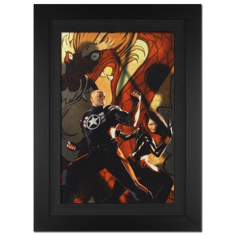 STAN LEE...SECRET AVENGERS #6: STAN LEE...SECRET AVENGERS #6…"Secret Avengers #6" on Canvas 28" x 37" by Marko Djurdjevic and Marvel Comics. Hand Signed by Stan Lee. Comes with C.O.A. Custom Framed and Ready to Hang.…