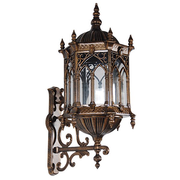 GOTHIC WALL LIGHTED SCONCE: GOTHIC WALL LIGHTED SCONCE DIMENSIONS: 13L X 17D X 31H