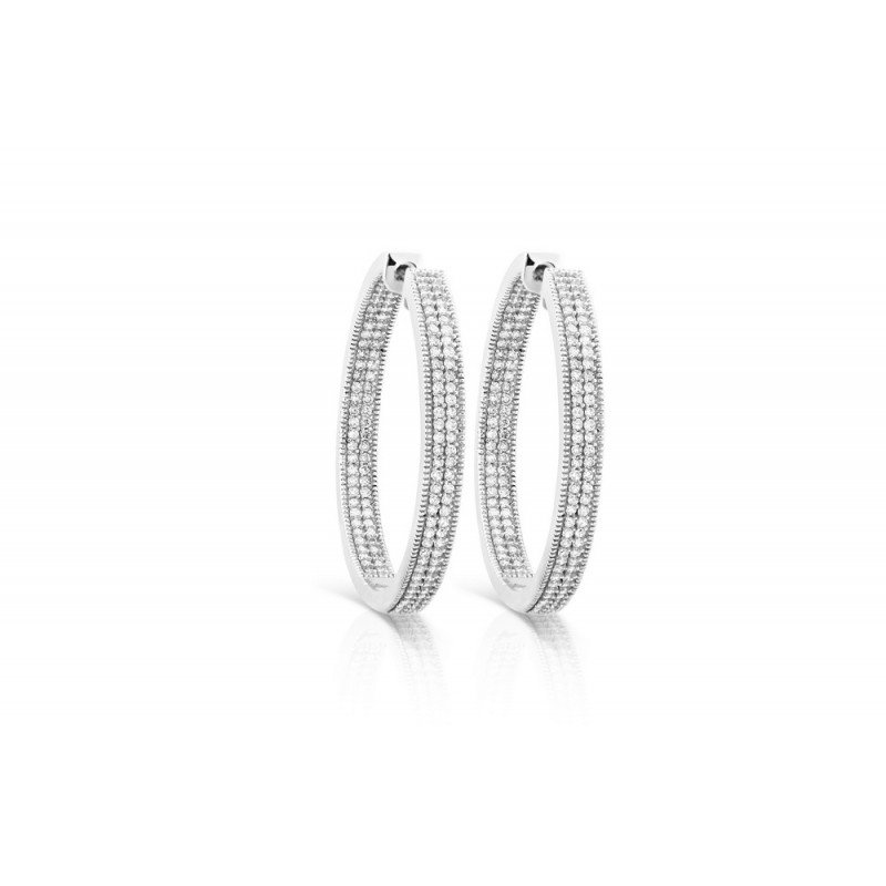 EARRINGS...14K WHITE GOLD 7.5 GRAM 1CT DIAMOND I2 H: 14K WHITE GOLD 7.5 GRAM 1CT DIAMOND I2 H . Metal: GOLD. Metal Stamp: 14 Metal Weight: 7.5 Metal Color: WHITE. Primary Stone: DIAMOND. Primary Stone Weight: 1. Stone Clarity: I2. Primary Stone Color: H