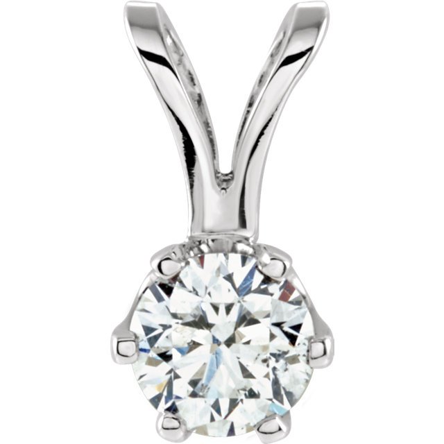 DIAMOND SOLITAIRE PENDANT: Diamond Solitaire Pendant…./ 14Kt Yellow / 1/3 Ct Tw / Polished / Diamond Pendant Weight: 0.27DWT GramWeight: 0.42