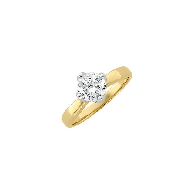 14KT WHITE 1/2 CTW DIAMOND TULIPSET SOLITAIRE: 14kt White 1/2 CTW Diamond Tulipset Solitaire Engagement Ring…./ 14Kw / 1/2 Ct / P / Round Tulipset Solitaire Weight: 2.1666DWT GramWeight: 3.37 Ring Size: 6