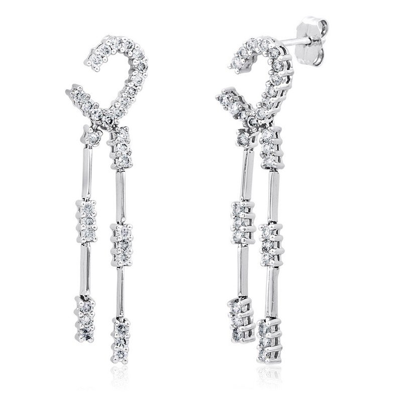 EARRINGS...14K WHITE GOLD 1CT DIAMOND I1-I2 H-I: 14K WHITE GOLD 1CT DIAMOND I1-I2 H-I . Metal: GOLD. Metal Stamp: 14 Metal Color: WHITE. Primary Stone: DIAMOND. Primary Stone Weight: 1. Stone Clarity: I1-I2. Primary Stone Color: H-I
