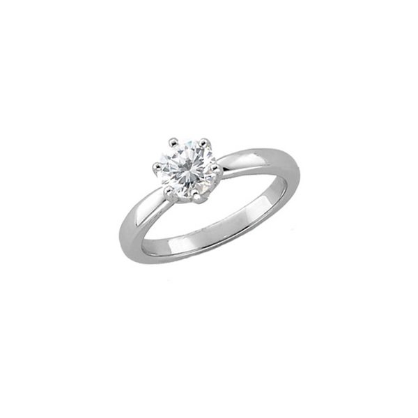 PLATINUM 1/2 CTW DIAMOND ROUND SOLITAIRE ENGAGEMENT: Platinum 1/2 CTW Diamond Round Solitaire Engagement Ring -- Plat -- 1/2 Ct -- P -- Round Solstice Solitaire Weight: 4.475DWT GramWeight: 6.96 Ring Size: 6