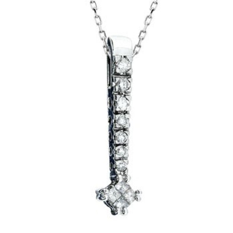 Pendant...14k White Gold 1.3 Gram 0.15ct Diamond I1-i2: 14k White Gold 1.3 Gram 0.15ct Diamond I1-i2 H-i 0.1ct I1-i2 H-i Princess . Metal: Gold. Metal Stamp: 14 Metal Weight: 1.3 Metal Color: White. Primary Stone: Diamond. Primary Stone Weight: 0.15. Stone