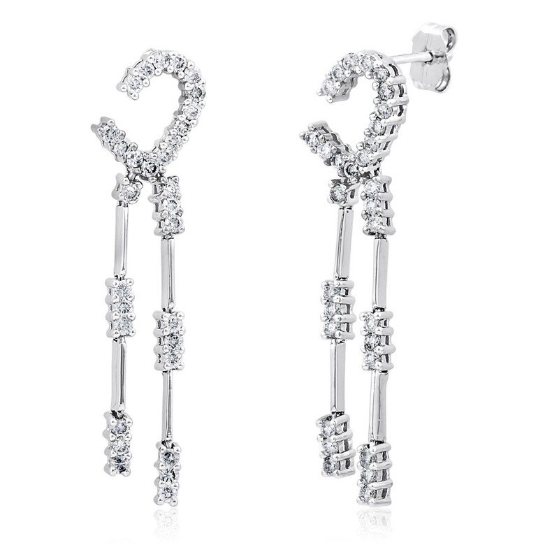 Earrings...14k White Gold 1ct Diamond I1-i2 H-i: 14k White Gold 1ct Diamond I1-i2 H-i . Metal: Gold. Metal Stamp: 14 Metal Color: White. Primary Stone: Diamond. Primary Stone Weight: 1. Stone Clarity: I1-i2. Primary Stone Color: H-i