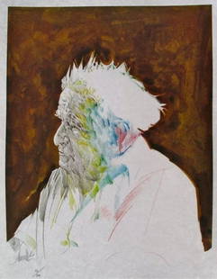 Raymond Moretti Ben Gurion Hand Signed Limited Edition: Hand Signed Original Lithograph By Raymond Moretti Titled "Ben Gurion. This Piece Is Hand Signed By The Artist. This Piece Is Numbered 43/250. Published By Georges & Armand Israel Editeur In Paris, Fr