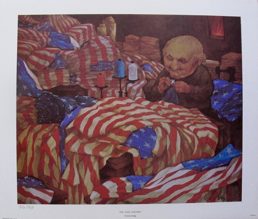 Charles Bragg The Flag Factory Facsimile Signed 1970 (1 of 1)