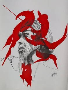 Raymond Moretti Seigneur Rouge Hand Signed Limited: Hand Signed Original Lithograph By Raymond Moretti Titled "Seigneur Rouge”. This Piece Is Hand Signed By The Artist. This Piece Is Numbered 140/199. Edited By Georges & Armand Israel Editeur In Pari