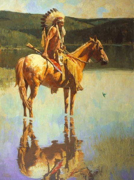 David Mann - Hummingbird's Return: David Mann - Hummingbird's Return Giclee on Canvas - Signed & Numbered Dimensions: 40 x 30 Edition Size: 95