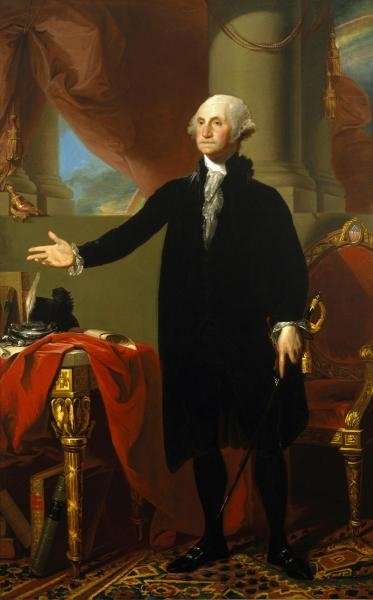 Gilbert Stuart - George Washington, 1796: Gilbert Stuart - George Washington, 1796 Size: 22 3/8 X 36 In. - This Is A Gallery Stretched Giclee Print On Canvas. The Piece Was Printed On High Quality Artist Grade 350 Gsm, Acid-free, Archival Can