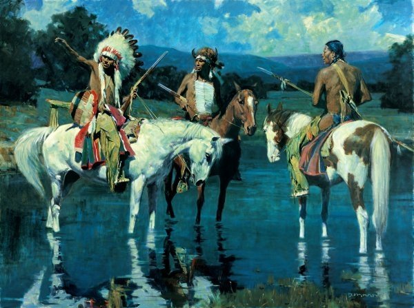 David Mann - Lakota Moon: David Mann - Lakota Moon Giclee on Canvas - Signed & Numbered Dimensions: 30 x 40 Edition Size: 195