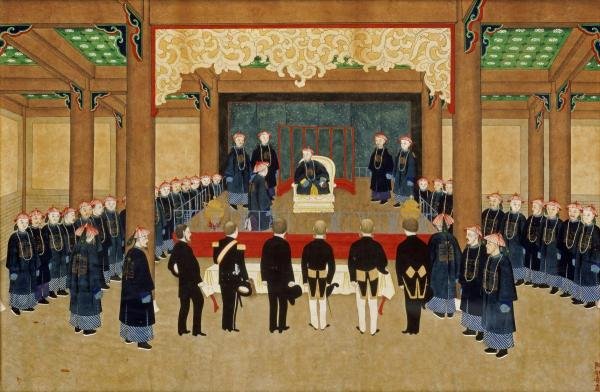 Zhou Pei Chun - A Mandarin Receiving European Diplomats: Zhou Pei Chun - A Mandarin Receiving European Diplomats At His Court