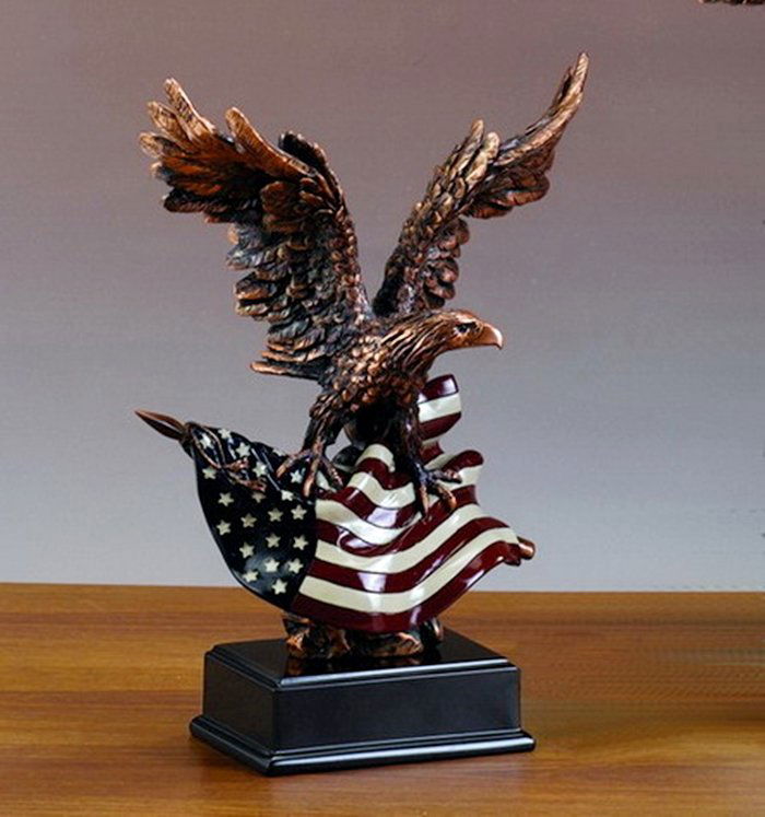 Bronze Eagle w/American Flag (1 of 1)