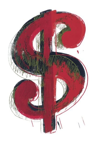 Andy Warhol.  Dollar Sign, 1981 (red) (1 of 1)