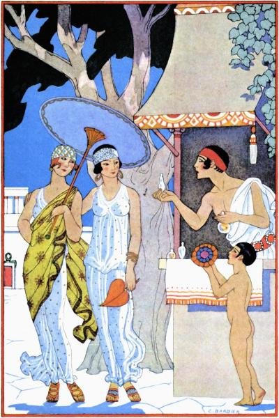 Georges Barbier - Ancient Greece: Georges Barbier - Ancient Greece Size: 40 X 60 In. - This Is A Gallery Stretched Giclee Print On Canvas. The Piece Was Printed On High Quality Artist Grade 350 Gsm, Acid-free, Archival Canvas And Is R