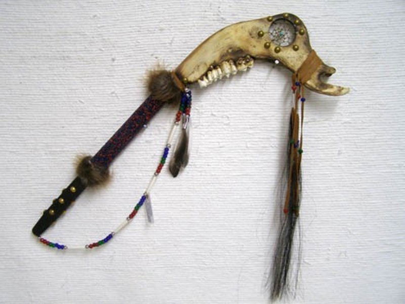 Native American Creek Made Battle Born Warclub with (1 of 1)