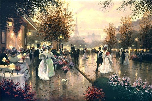 Christa Kieffer - A Dinner Date: Christa Kieffer - A Dinner Date Canvas - Signed & Numbered Dimensions: 24 x 36 Edition Size: 495