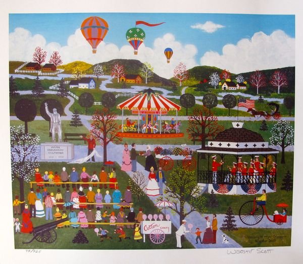 Wooster Scott, Jane: Jane Wooster Scott The Unveiling Of Mayor Culpepper Hand Signed Limited Ed. Lithograph