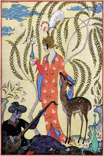 Georges Barbier - Persia: Georges Barbier - Persia Size: 40 X 60 In. - This Is A Gallery Stretched Giclee Print On Canvas. The Piece Was Printed On High Quality Artist Grade 350 Gsm, Acid-free, Archival Canvas And Is Ready To
