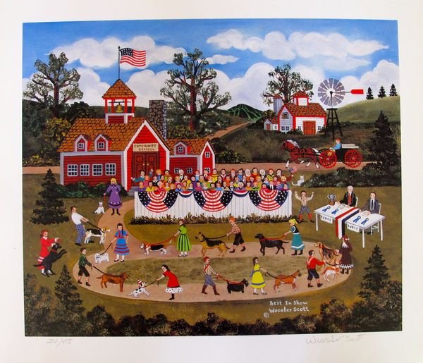 Wooster Scott, Jane: Jane Wooster Scott Best In Show Hand Signed Limited Ed. Lithograph