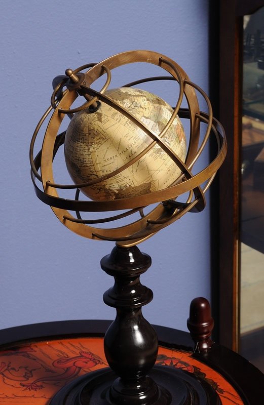 Globe in Brass rings (1 of 4)