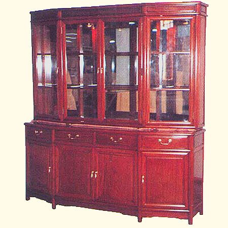 72 China Cabinet With Slant Front Design.: 72 China Cabinet With Slant Front Design._