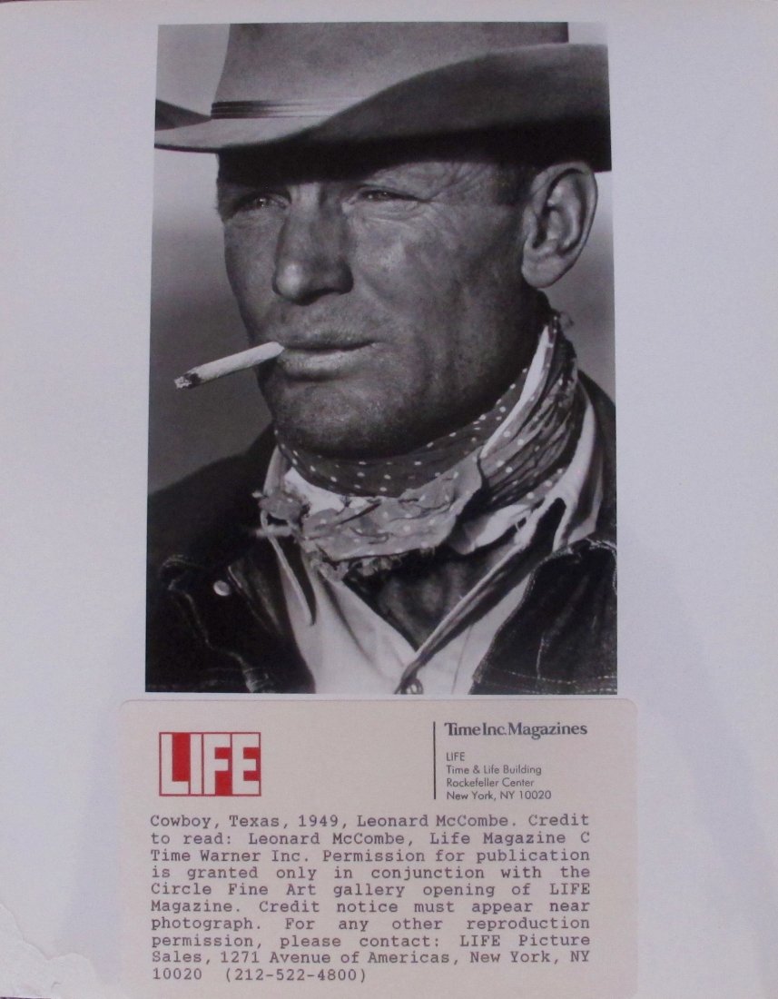 Photography: Life Magazine Cowboy Original Publication Photo Leonard Mccombe 1949 Texas