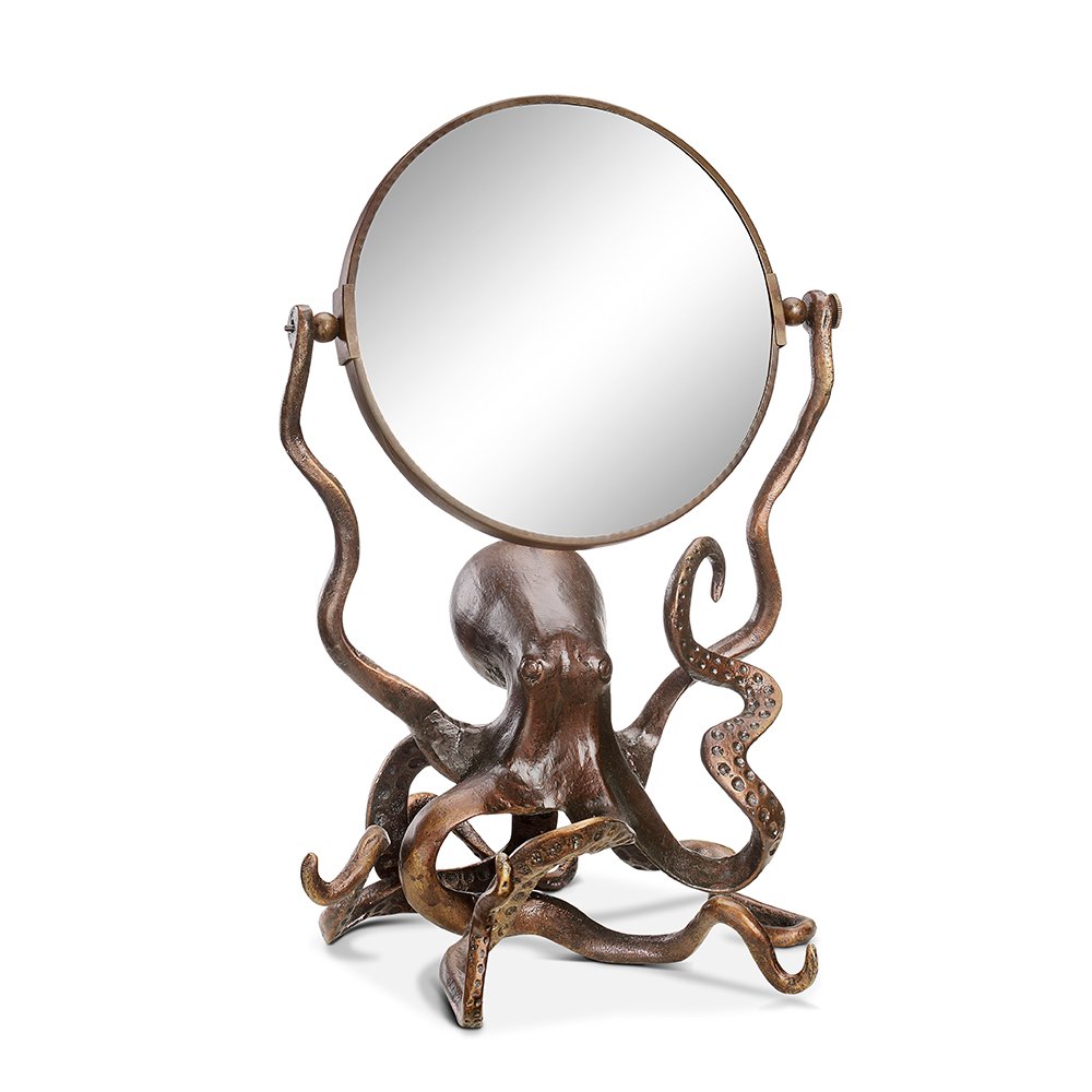 Octopus Vanity Mirror: Aluminum & Mirror