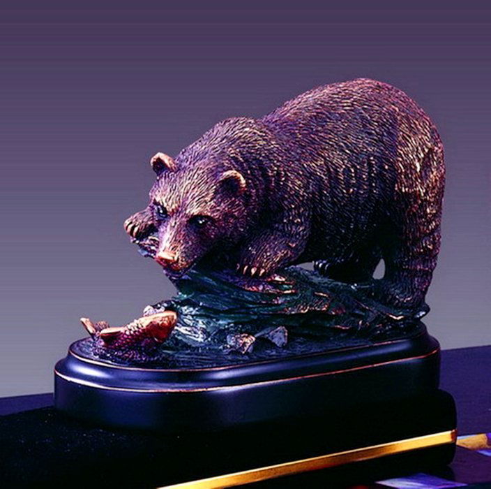 Bronze Bear & Fish (1 of 1)