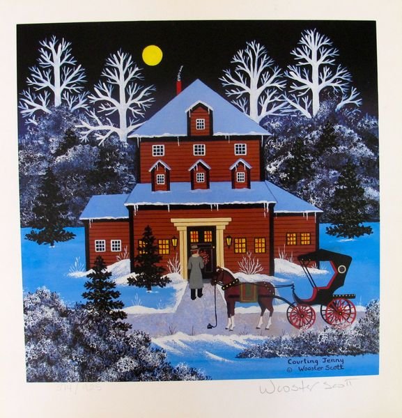 Wooster Scott, Jane: Jane Wooster Scott Courting Jenny Hand Signed Limited Ed. Lithograph