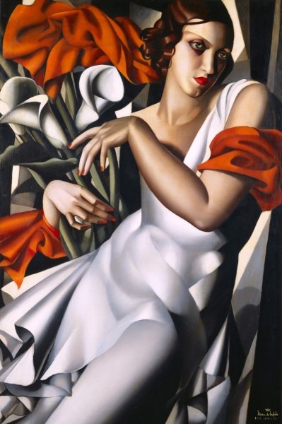 Tamara De Lempicka - Portrait D'ira Perot (detail): Tamara De Lempicka - Portrait D'ira Perot (detail) Size: 40 X 60 In. - This Is A Gallery Stretched Giclee Print On Canvas. The Piece Was Printed On High Quality Artist Grade 350 Gsm, Acid-free, Archiv