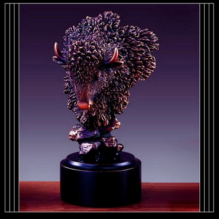 Bronze Buffalo Head (1 of 1)