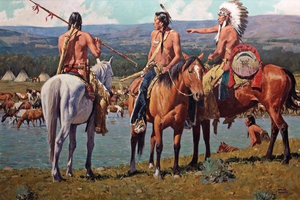 David Mann - Tribal Wealth: David Mann - Tribal Wealth Giclee on Canvas, Open Edition Signed Dimensions: 11 x 14 Edition Size: Open