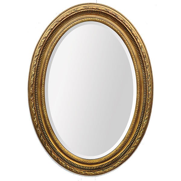 Large Oval Mirror: Large Oval Mirror- 24X36 INT24X36 - EXT31X43