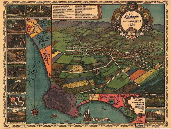 Vintage Reproduction.  Los Angeles 1871 (1 of 1)